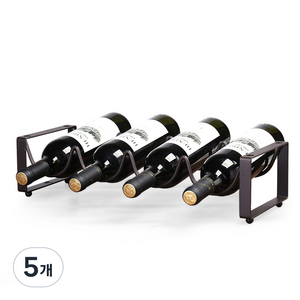 모나코올리브 망고너츠 칸칸 철제 와인랙 와인보관대, 다크브라운, 5개