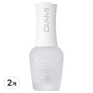 다이아미 네일 보호 케라비 케라틴 영양 베이스 코트, 투명, 14ml, 2개