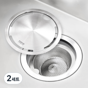 무디타 리본제이 304 스텐 탈수기호환 배수구망 + 커버 세트, 2세트