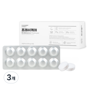 클리너리 정품 오라밸런스 프레쉬케어 비피더스균 구강유산균 24g, 30정, 3개