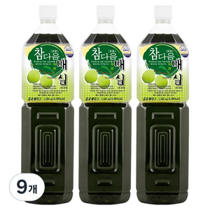 참다음 매실 음료베이스, 1.5L, 9개