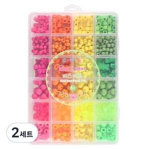 가베가족 비비드 베어 비즈 세트 DS1116, 2세트, 혼합색상