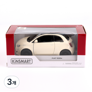 킨스마트 FIAT 500E 파스텔 컬러 다이캐스트, 아이보리, 3개