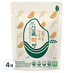 에코맘의산골이유식 산골떡뻥, 단호박맛, 20g, 4개