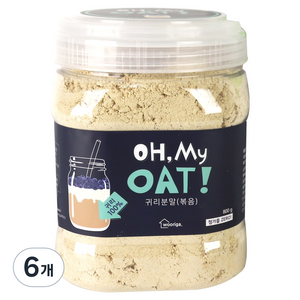 우리가스토리 캐나다산 볶은 귀리가루, 800g, 6개