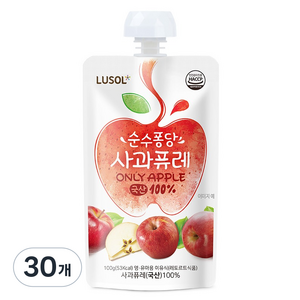 루솔 순수퐁당 사과퓨레, 사과맛, 100g, 30개