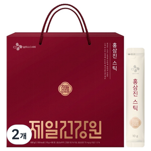 CJ웰케어 제일건강원 홍삼진스틱 60p, 600g, 2개