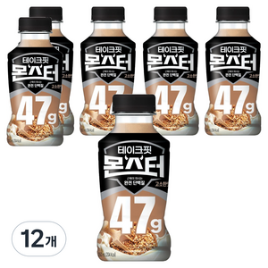 테이크핏 몬스터 근육이 마시는 단백질 고소한맛, 12개, 350ml