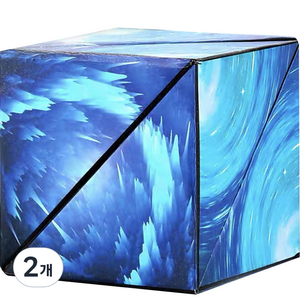 다다랜드 마그네틱 3D 변신 우주 일반큐브, 블루, 2개