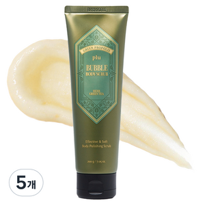 플루 그린 프로폴리스 버블 바디스크럽 허브그린티, 5개, 200ml