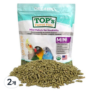 탑스페럿푸드 탑스오가닉 미니 펠렛 사료, 453g, 2개
