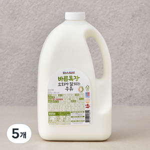 파스퇴르 바른목장 소화가 잘되는 우유, 2.3L, 5개