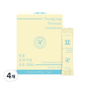 영롱 프리미엄 초유 2000, 4개, 90g