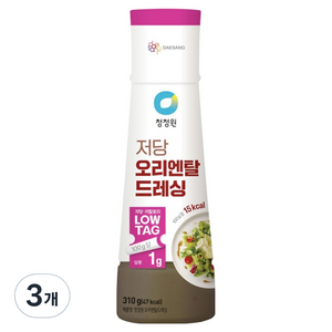 청정원 저당 오리엔탈 드레싱, 310g, 3개