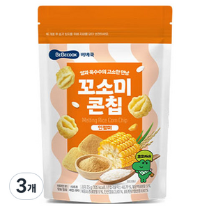 베베쿡 꼬소미 콘칩, 인절미맛, 25g, 3개