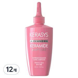 케라시스 케라마이드 극손상 클리닉 헤어앰플, 220ml, 12개