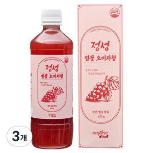 오가닉프렌즈 정성 벌꿀 오미자청, 3개, 1개입, 620g