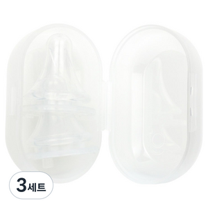그린맘 유아용 모유촉 젖꼭지 슬림형 Y 2p + 케이스 세트, M(4개월~), 3세트