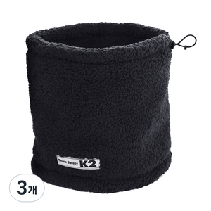 케이투세이프티 방한 넥 게이터, 블랙, 3개