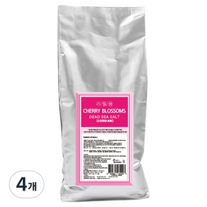 바스참 사해소금 벚꽃 입욕제 리필, 1kg, 4개