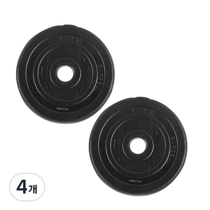 아리프 PVC 소재 다이나믹 경량 원판, 2.5kg, 4개, 블랙