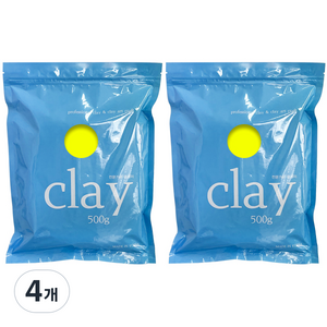 전문가용 클레이, 형광노랑, 500g, 4개