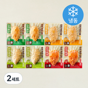 한끼통살 현미 크리스피 닭가슴살 90g x 4종 x 2개입 세트 (냉동), 2세트