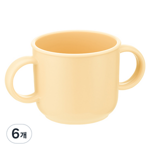 에디슨 아동용 에코젠 논슬립 양손컵, 260ml, 6개, 옐로우