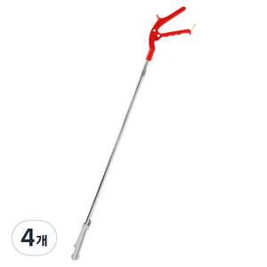 월드크린 악어 잘집혀 집게 90cm, 빨강, 4개