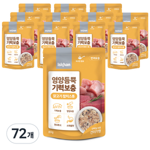 이즈칸 고양이 영양듬뿍 기력보충 스튜, 닭고기참치스튜, 80g, 72개