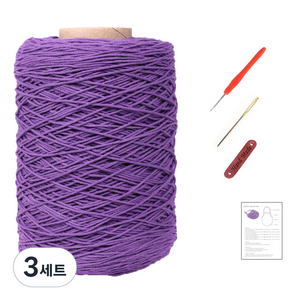 마마니트 동방면사 네트가방 DIY 세트, 3세트, 319 연보라