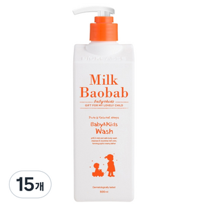 밀크바오밥 베이비 앤 키즈 바디 워시, 500ml, 15개