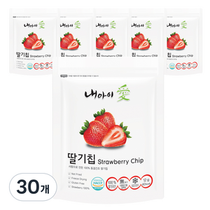 내아이애 동결건조 딸기칩, 12g, 30개