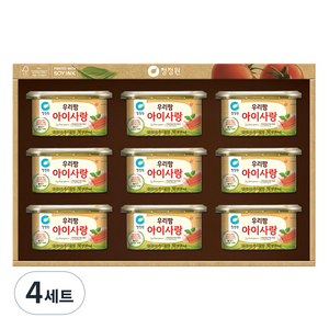 청정원 가족사랑 1호 선물세트 + 쇼핑백, 4세트