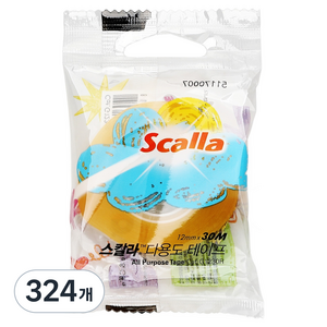 스칼라 골드테이프 12mm x 30m 리필 G1230R, 324개