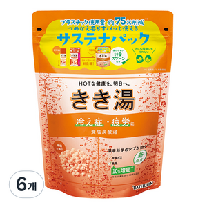 바스크린 키키유 솔트 탄산입욕제 바다향, 360g, 6개
