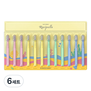 루치펠로 유아칫솔 4종 세트, 울라울라 + 멜레멜레 + 무아무아 + 후이후이, 12개입, 6세트