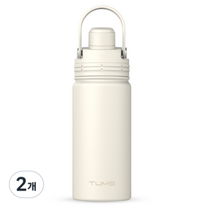 텀스 마그넷캡 스트로 텀블러, 크림화이트, 2개, 500ml
