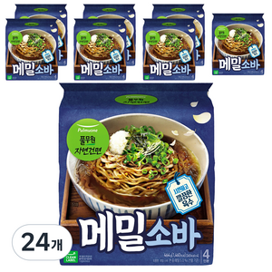 풀무원 자연건면 메밀소바, 464g, 24개
