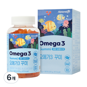 네추럴라이즈 오메가3 꾸미, 90정, 6개