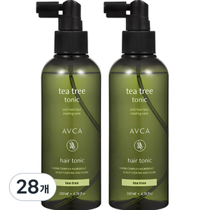 아브카 두피케어 탈모증상완화 티트리 헤어토닉, 200ml, 28개
