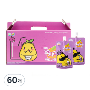 꼬샤꼬샤 아로니아배즙 스파우트빨대형, 110ml, 60개