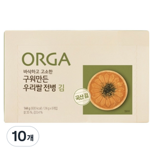 올가홀푸드 구워만든 우리쌀 전병 김, 10개, 김맛, 144g