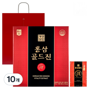 개성상인 홍삼골드진 30p + 쇼핑백, 1.5L, 10개