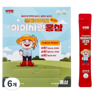 아잇팜 올데이 키즈 아이사랑 홍삼, 6개, 100정