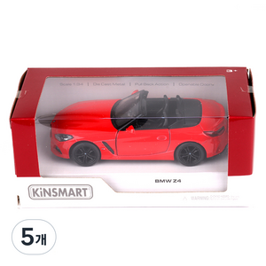 킨스마트 BMW Z4 미니카 KT5419, 레드, 5개