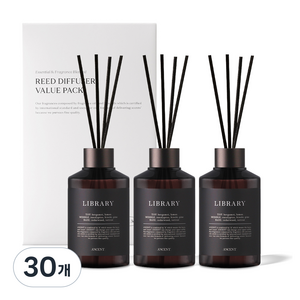 에이센트 퍼퓸드 디퓨저, 라이브러리, 200ml, 30개