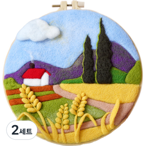 아트세상 DIY 양모펠트 인테리어 소품 액자 만들기 세트, F, 2세트