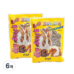 조이스틱 초식성 동물 영양 건강사료 큰토끼용, 730g, 6개