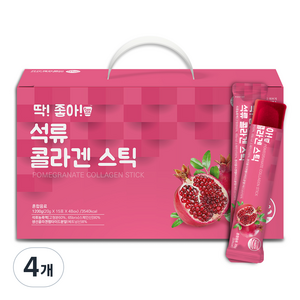 미쁨생활건강 딱좋아 석류 콜라겐 젤리 스틱, 1.2kg, 4개